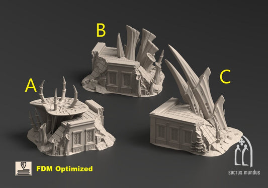 Alien Spores, Alien terrain, Tulipa Infestation Evolved, Sci fi terrain, 28mm Wargaming Terrain, Sacrusmundus